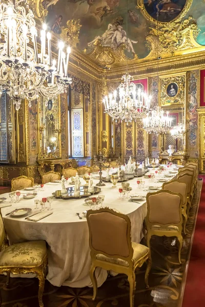 Venaria Reale Olaszország Circa August 2020 Luxus Étkező Barokk Stílusban — Stock Fotó