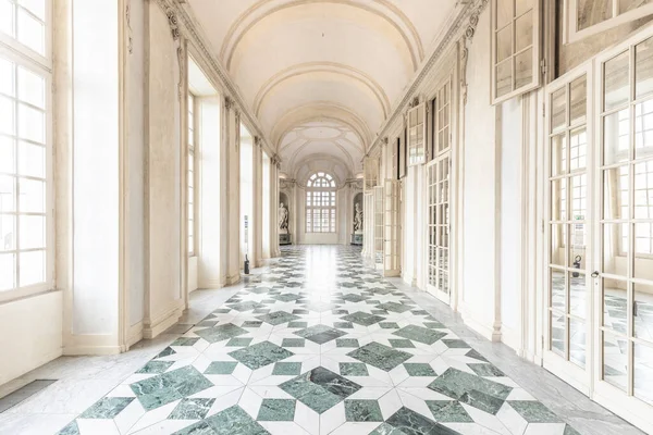 Venaria Reale Itália Circa Maio 2021 Corredor Com Piso Feito — Fotografia de Stock