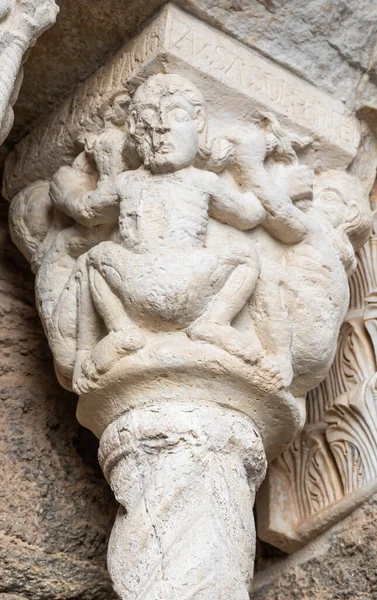 Abadia São Miguel Sacra San Michele Itália Escultura Monstro Gárgula — Fotografia de Stock