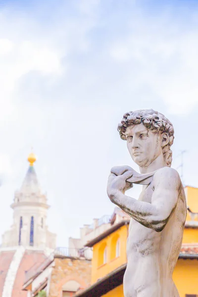 David Por Michelangelo Florença Itália Exemplo Perfeição Corporal Mármore — Fotografia de Stock