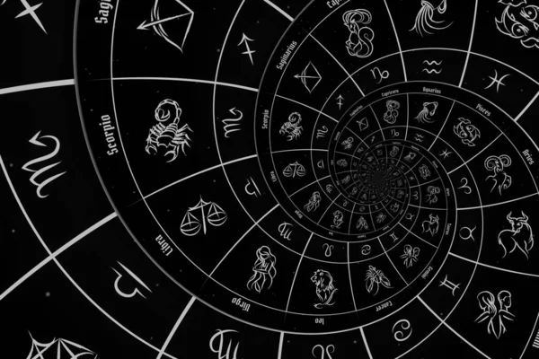 Mistisizm, astroloji, fantezi üzerine soyut eski kavramsal geçmiş - siyah