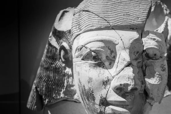 Turín Itálie Circa Leden 2022 Archeologie Pískovcové Sochy Egyptském Muzeu — Stock fotografie