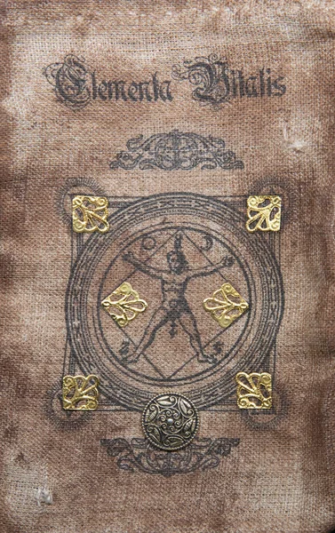 Antico Sfondo Stregoneria Esoterica Occultimi Paganesimo Vecchio Simbolo Con Rune — Foto Stock