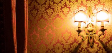 Eski Venedik geçmişi. Bu eski dekoratif duvar kağıdındaki eski desen.