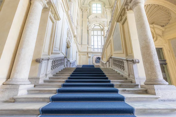 Turin Itálie Circa Červen 2021 Nejkrásnější Barokní Schodiště Evropy Paláci — Stock fotografie