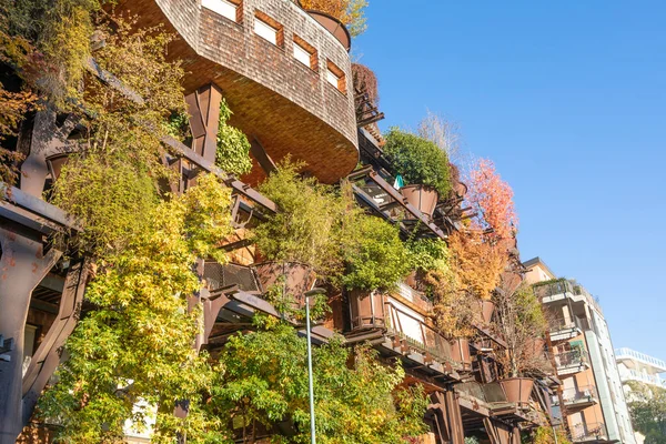 Torino Italia Circa Novembre 2021 Edificio Residenziale Verde Immobiliare Esterno — Foto Stock