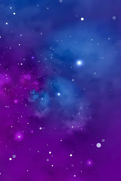 Yıldızlı Mavi Gökyüzü Nebula Kozmo Galaksi Ile Soyut Arkaplan — Stok fotoğraf