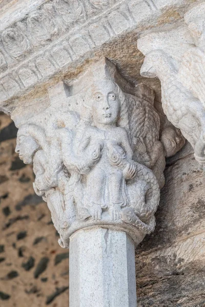 Abadia São Miguel Sacra San Michele Itália Escultura Monstro Gárgula — Fotografia de Stock