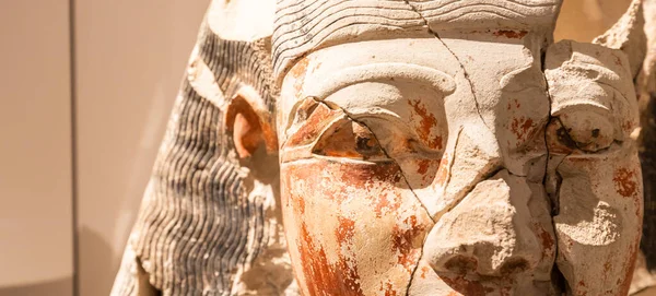 Turyn Włochy Około Stycznia 2022 Archeologia Posągów Piaskowca Muzeum Egipskim — Zdjęcie stockowe