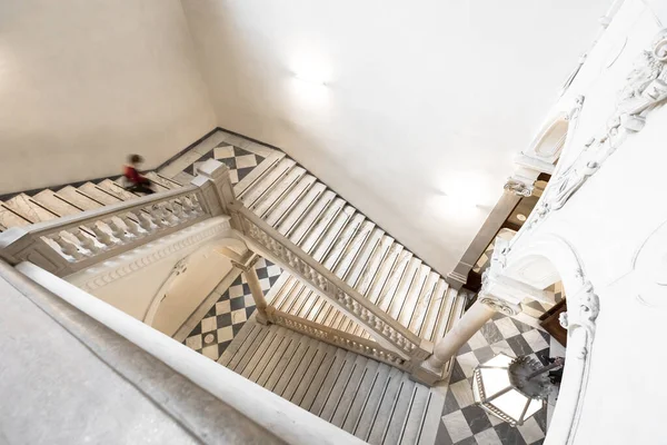 Turin Italy Circa May 2021 Luxury Staircase Made Marble Antique — Stock Photo, Image