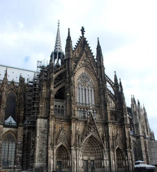 Monumental Building Construction Reconstruction Which Never Stops Cologne Cathedral Located —  Fotos de Stock