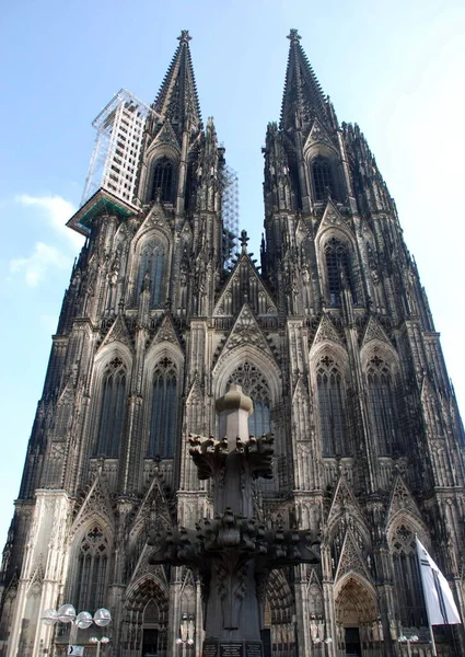 Monumental Building Construction Reconstruction Which Never Stops Cologne Cathedral Located —  Fotos de Stock