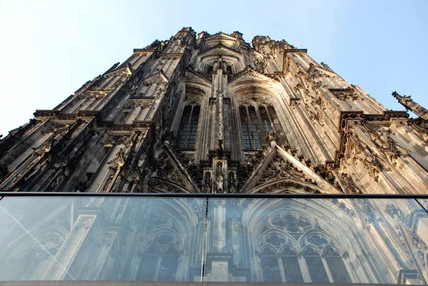 Monumental Building Construction Reconstruction Which Never Stops Cologne Cathedral Located —  Fotos de Stock