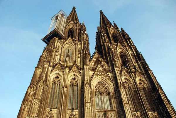 Monumental Building Construction Reconstruction Which Never Stops Cologne Cathedral Located — Stock fotografie