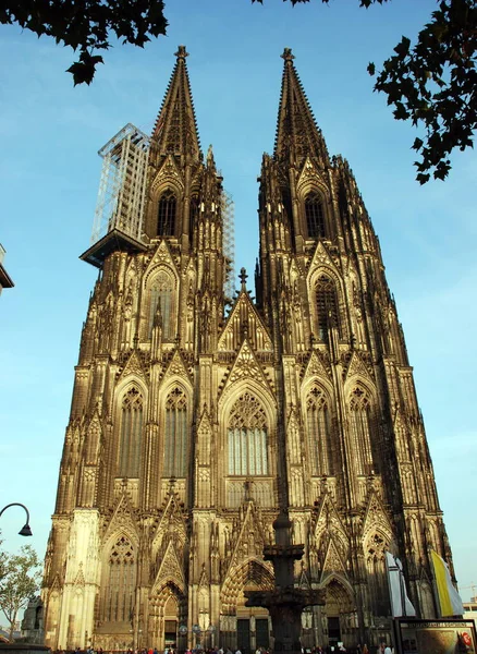 Monumental Building Construction Reconstruction Which Never Stops Cologne Cathedral Located — Stock fotografie