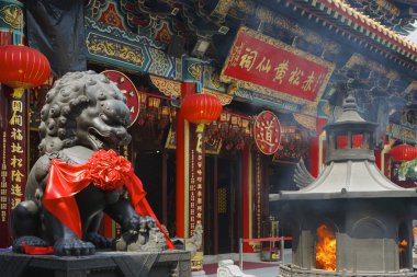 Wong Tai Sin tapınağı Hong Kong 'da