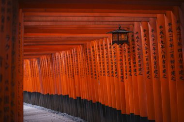 Torii at Fushimi Inari-taisha shrine, Kyoto clipart