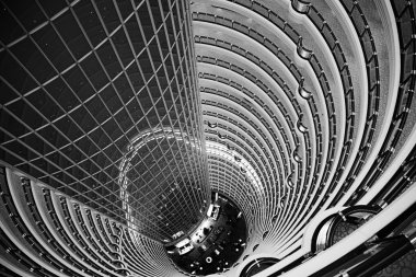Atrium inside Jin Mao Tower, Shanghai, China clipart