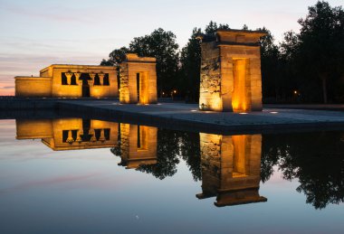 de Templo debod batımında, madrid