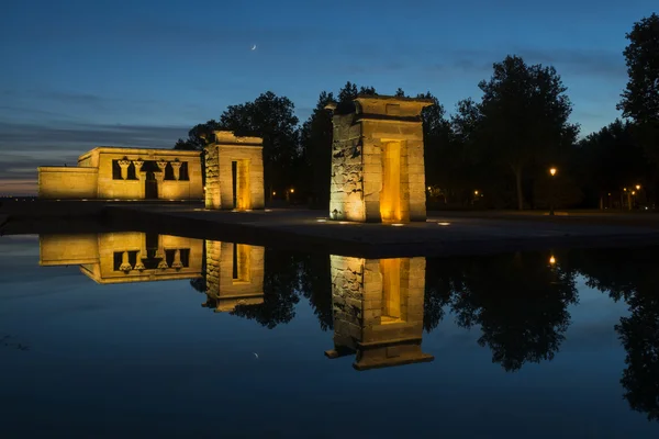Templo de Debod au coucher du soleil, Madrid — Photo