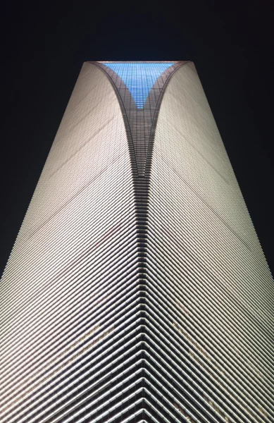 Modern Shanghai Skyscraper at night — Stock Photo, Image