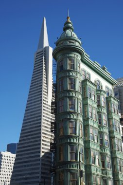 Transamerica Piramidi ve bina, sentinel san francisco