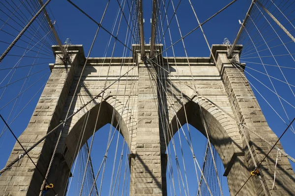 Brooklyn Köprüsü, New York, ABD — Stok fotoğraf