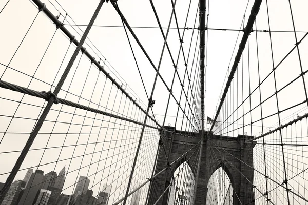 Puente de Brooklyn, Sepia — Foto de Stock