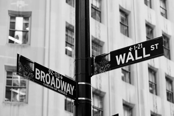 Wall street, new york centrum finansowe — Zdjęcie stockowe