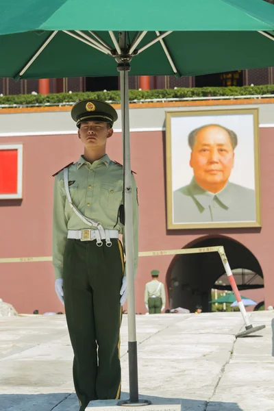 Soldado da Praça Tiananmen Fotografia De Stock