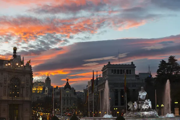 Мадрид у сутінках Стокове Зображення