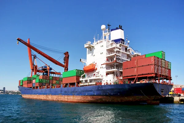 Containerfartyg — Stockfoto