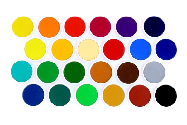 Farben auf weißem Hintergrund — Stockfoto