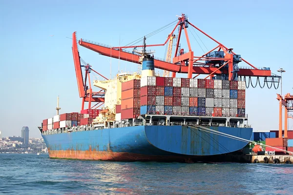 Cargo ship in berth — Stock Photo, Image