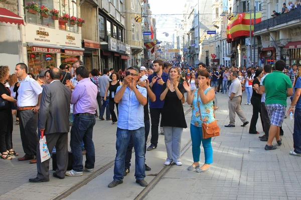 Επίδειξη στο δρόμο istiklal — Φωτογραφία Αρχείου