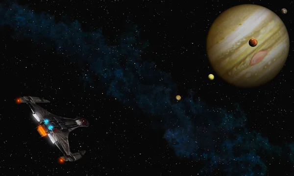 Полет к Юпитеру — стоковое фото