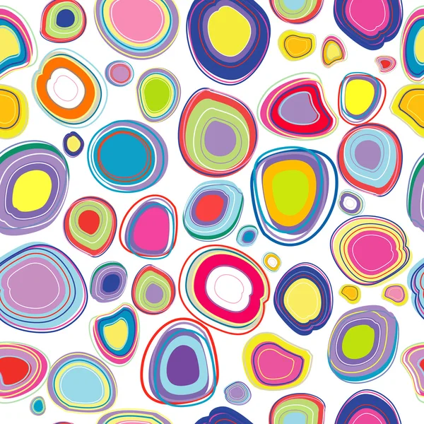 Abstraktes nahtloses Muster mit farbigen Kreisen — Stockfoto