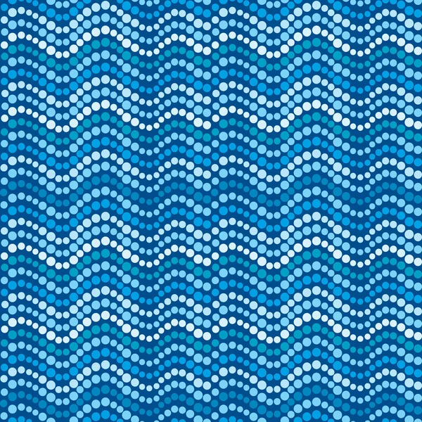 Ondes pointillées, motif pointillé bleu abstrait — Photo