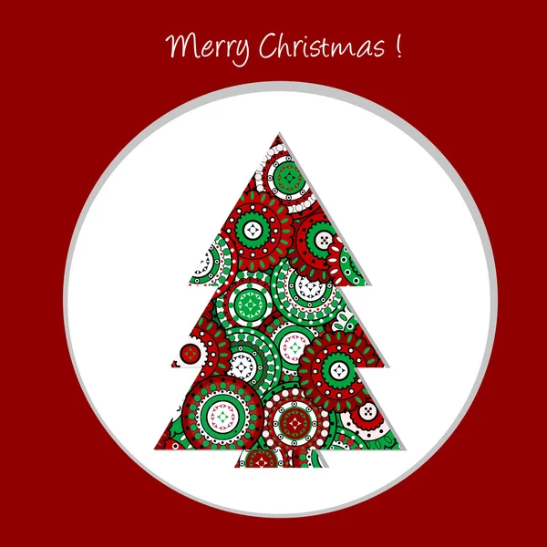 Christmas tree card — Stock Photo, Image