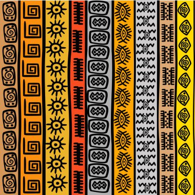 Afrika etnik motiflerle seamless modeli