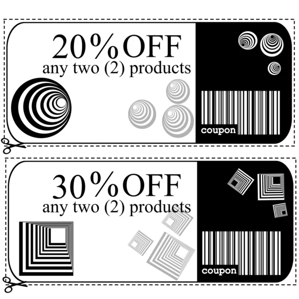 Voucher cards for shops — Stock Photo, Image