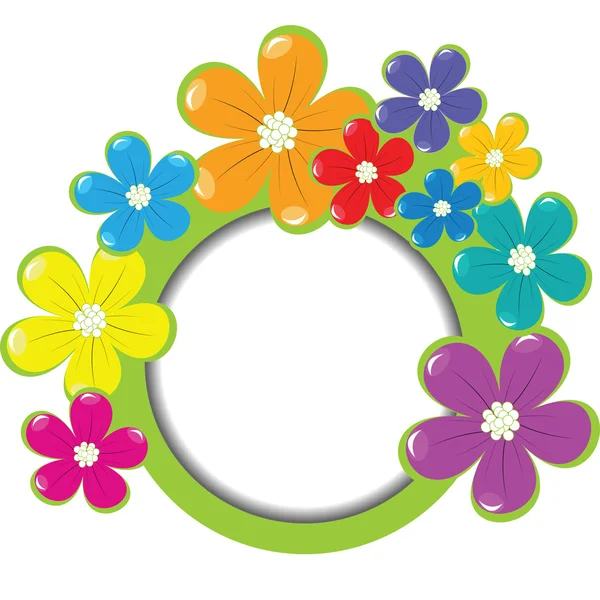 Moldura floral primavera com lugar para o seu texto — Fotografia de Stock