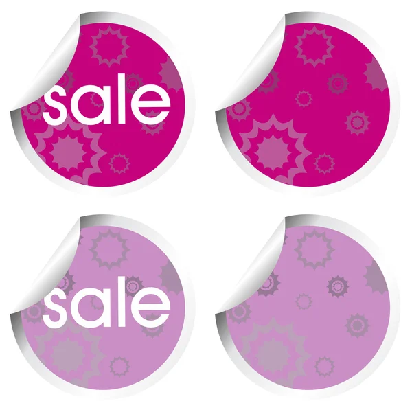 Purple stickers with sale — Stock Photo, Image