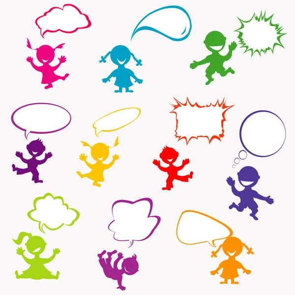 Background with doodle kids — Stock Photo, Image