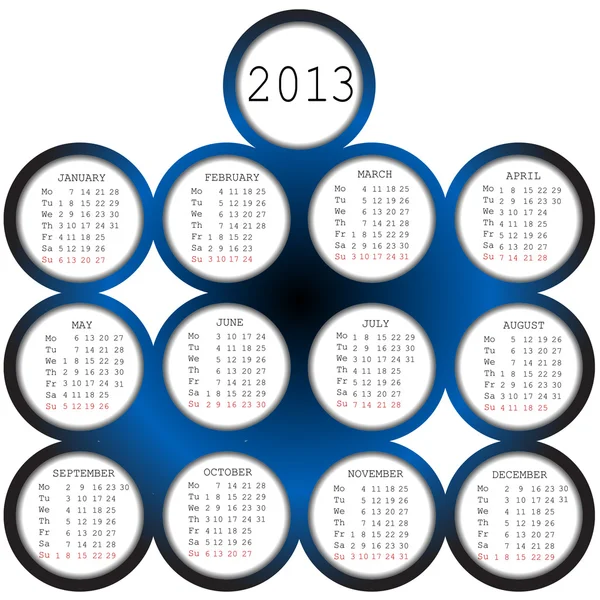 Calendario 2013 — Foto de Stock