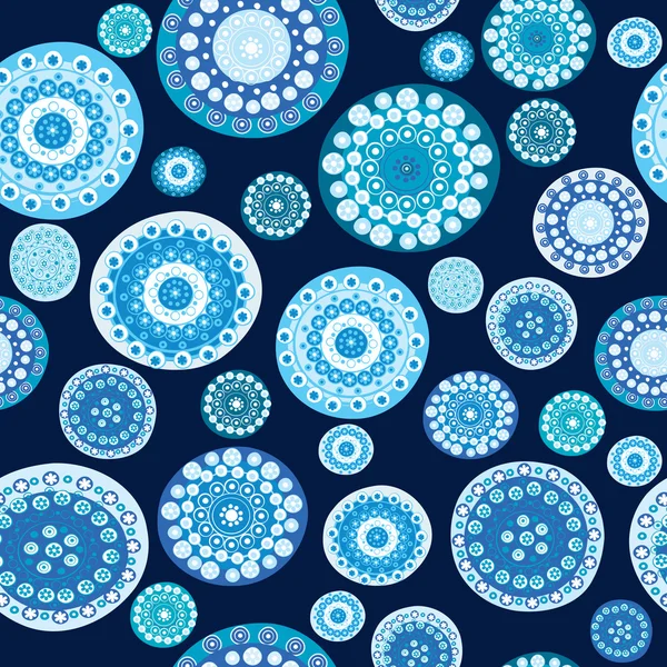 Naadloze achtergrond met abstracte blauwe bloemen — Stockfoto