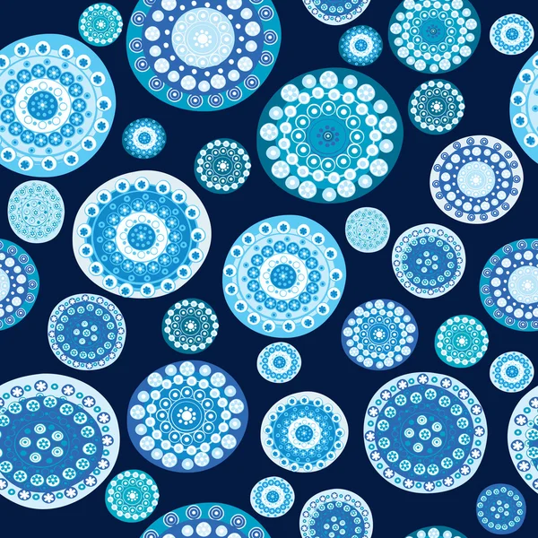 Fondo sin costuras con flores abstractas azules — Foto de Stock