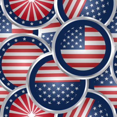 Amerikan bayrağı web düğmeleri ile sorunsuz arka plan