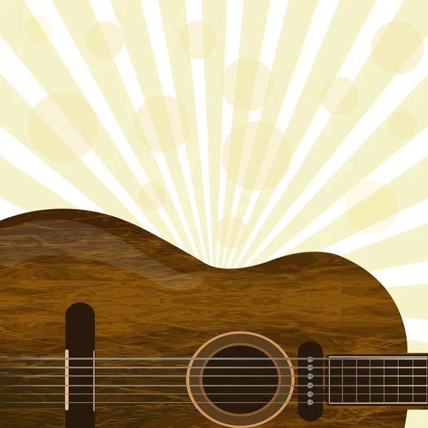 Guitare avec fond de soleil — Photo