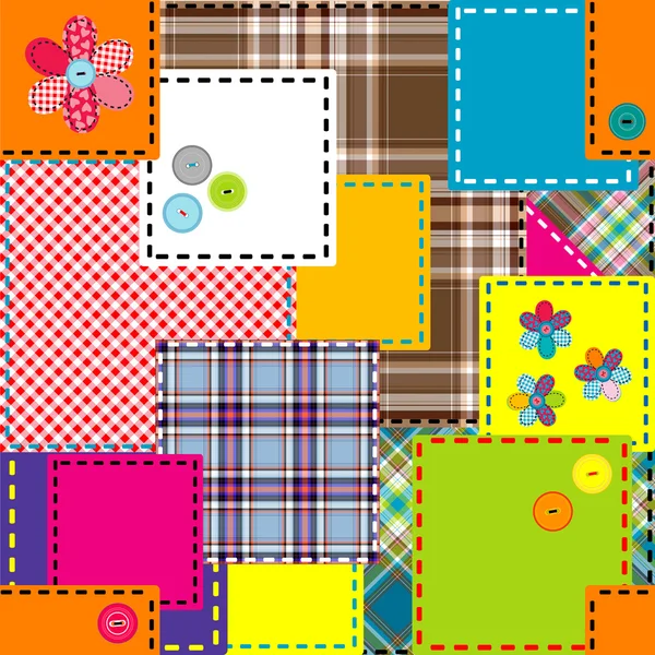 Background made of colored sewed patches — Stock Photo, Image